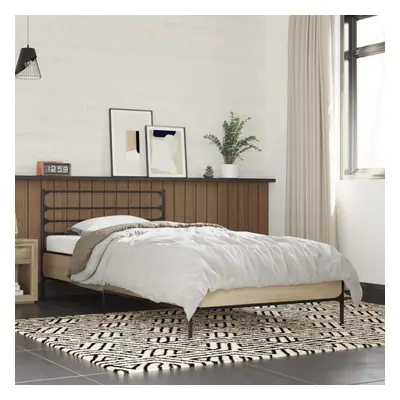 vidaXL Bed Frame Sonoma Oak 90x200 cm Engineered Wood and Metal