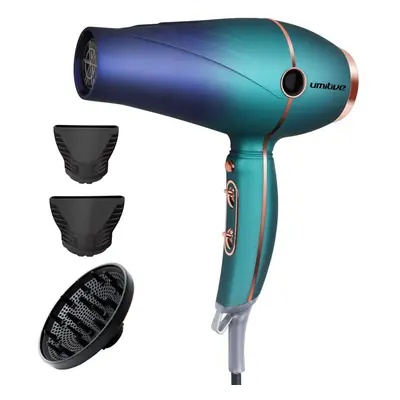 Professional Salon Hair Dryer with Diffuser and Nozzles, 2300W AC Motor Blow Dryer, Negative Ion