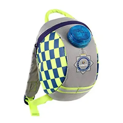 Emergency Services Toddler Backpack with Safety Rein, White, Grey and Blue