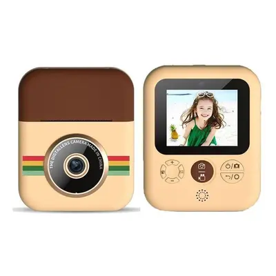 (Brown, 2) Photography Videography Children's Polaroid Thermal Printing Camera