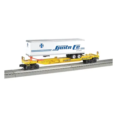 Bachmann Industries Front Runner Intermodal Car with Trailer Santa Fe O Scale Train