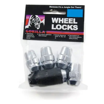 Gorilla Automotive 71681NB5 Acorn Wheel Locks (1/2"" Thread Size) Pack of