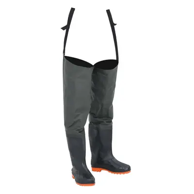 (46) vidaXL Hip Waders Adjustable Waterproof Knees Thigh Wader Dark Green Size