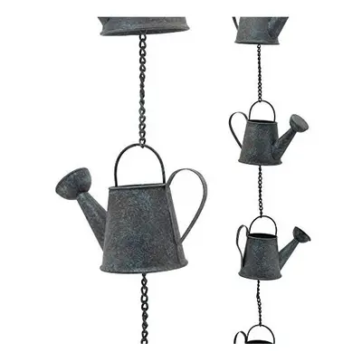 Garden Products RC03 Rain Chain Antique Blue Watering Can