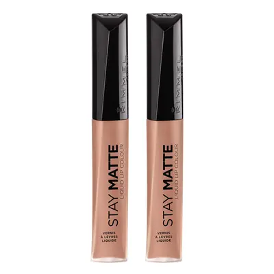 Rimmel Stay matte lip liquid latte to go 0.21 Fl Oz (Pack of 2)