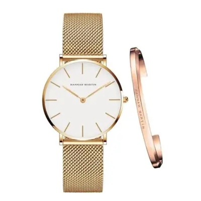 (white) Hannah Martin Women Quartz Watches Bracelet Japan Top Luxury Brand Ladies Fashion Casual