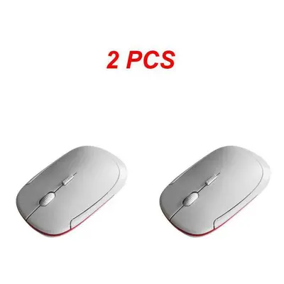 (Style C 2pcs) 1~5PCS Wireless Rechargeable Mouse for Laptop Computer PC, Slim Mini Noiseless Co