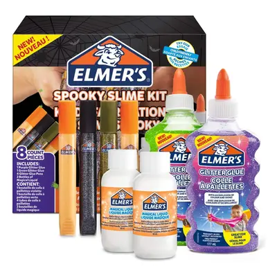 Elmer's Glue Spooky Slime Kit, Clear Glue, Glitter Glue Pens and Magical Liquid Slime Activator 