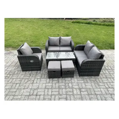 Fimous Patio Garden Furniture Sets Wicker Outdoor Rattan Furniture Sofa Sets with Rectangular Co