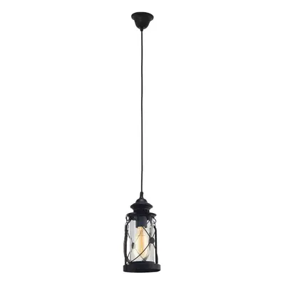 Hanging Ceiling Pendant Light Black Lantern x 60W E27 Hallway Feature Lamp