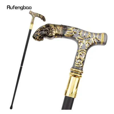 (as the picture) Golden Black Goat Luxury Pattern Walking Stick Party Fashion Elegant Walking St