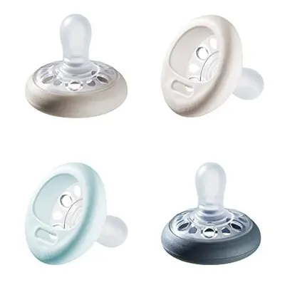 Tommee Tippee Breast-Like Soother, 0-6m, Pack of Dummies, Skin-Like Texture, Symmetrical Orthodo