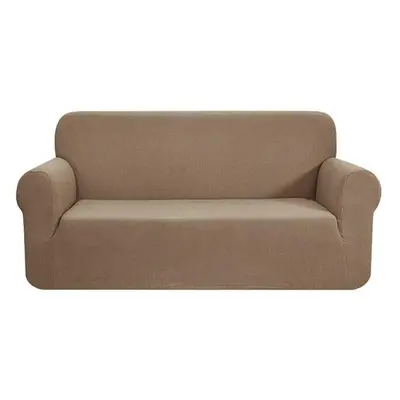 (taupe, Seater) Thick Elastic Sofa Cover Slipcover For Living Room Stretch Polar Fleece Armchair