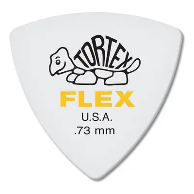 Jim Dunlop Dunlop Tortex Flex Triangle .73mm Yellow Guitar Pick-72 Pack 456R.73