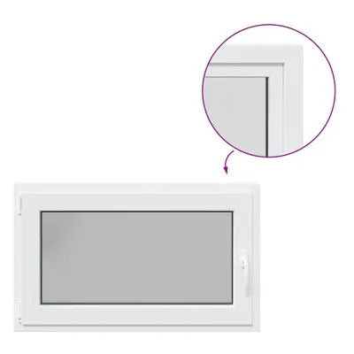 vidaXL Basement Window "RISOR" 100x60 cm Tilt&Turn DIN Left White