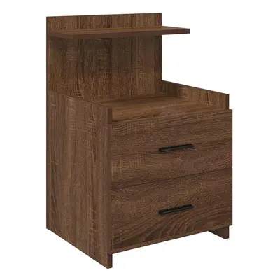 (brown oak, pcs) vidaXL Bedside Cabinet with Drawers Nightstand Side Table Bed Table