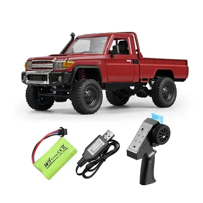 (MN82 Red) Newest MN82 RC CAR 1:12 Full Scale Pick Up Truck 2.4G 4WD Off-Road Crawler Car Contro