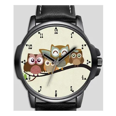 Owls On The Tree Novelty Art Unique Wrist Watch FAST UK