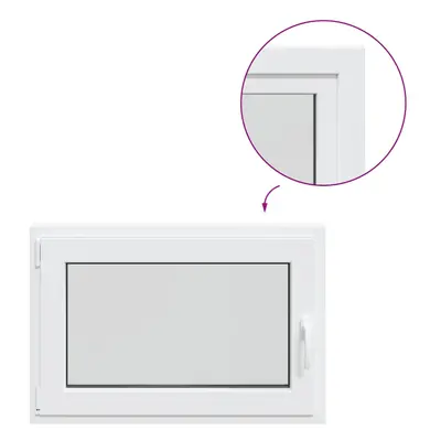 vidaXL Basement Window "RISOR" 60x80 cm Tilt&Turn DIN Left White egress window