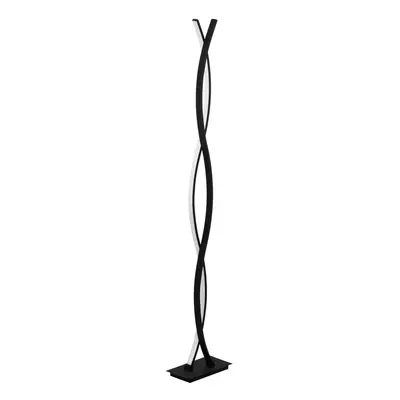 Floor Lamp Light Black Shade White Plastic Double Stem Bulb LED 32W Included