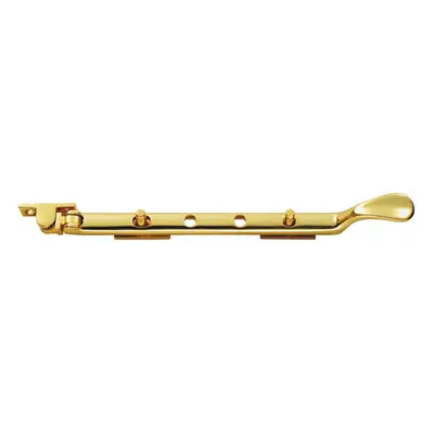 Victorian Casement Window Stay 300mm Length Pins Included Polished Brass