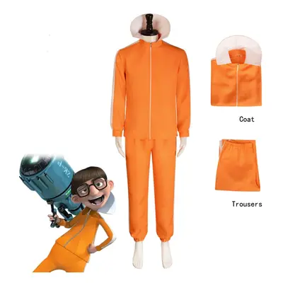 (M) Movie Vector Cosplay Orange Jakect Pant Outfits Set Halloween Fancy Suit