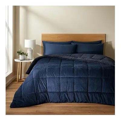 Cosy Cord Coverless 6.5 Tog Comforter Duvet Navy Blue