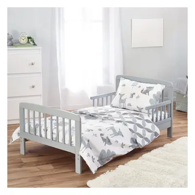 Complete Pcs Toddler/Kids Bed Grey Bundle with Sprung Mattress