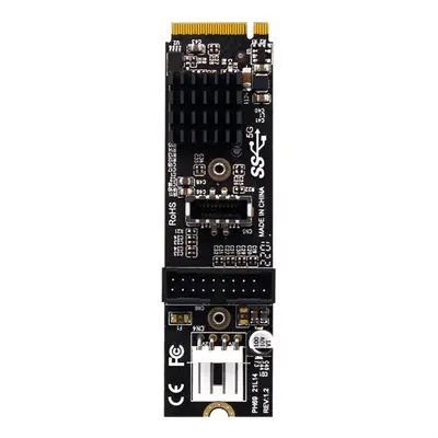 PH69 M.2 Key PCIe to USB 3.1 Front Expansion Card 5Gb TYPE C+19/20PIN Adapter Expansion Card wit