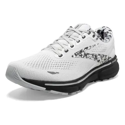 Brooks Men's Ghost Neutral Running Shoe - White/Ebony/Oyster - Medium