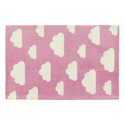 Kids Rug Cloud Print x cm Pink GWALIJAR