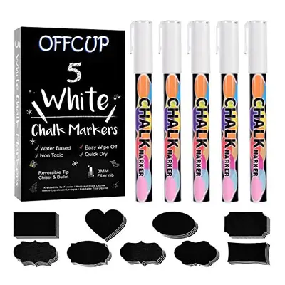 Chalk Pens, 5pcs Whiteboard Pens, 3mm White Board Markers Erasable Dry Erase Markers Whiteboard 