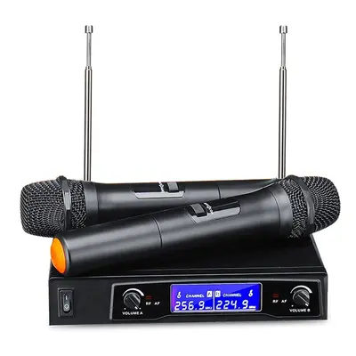 Microphone Channel Cordless Dual Handheld Digital for Party US Plug