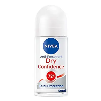 Dry Confidence 72H Anti-Perspirant Roll-On Deodorant (50ml, Pack of 6), Women's Deodorant with 7