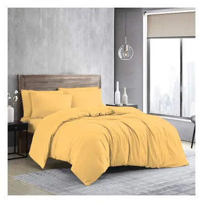 (Super King, Ochre / Yellow) Plain Duvet Cover sets, Soft & Premium quality Bedding & Linen, Egy