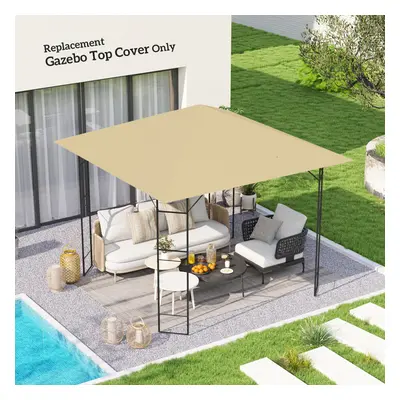 Outsunny x 3(m) Gazebo Canopy Replacement Cover with Drain Holes, Beige