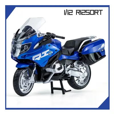 (Blue no box) 1:12 BMW R1250RT Motorcycles Simulation Alloy Motorcycle Model Shock Absorbers