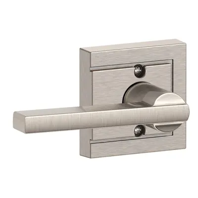 SCHLAGE Lock Company Latitude Lever with Upland Trim Non-Turning Lock Satin Nickel F170 LAT ULD