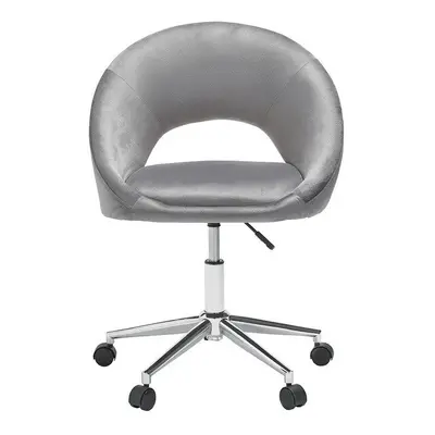 (Grey) LPD SKYLAR PINK/GREY OFFICE CHAIR - VELVET CHAIRS