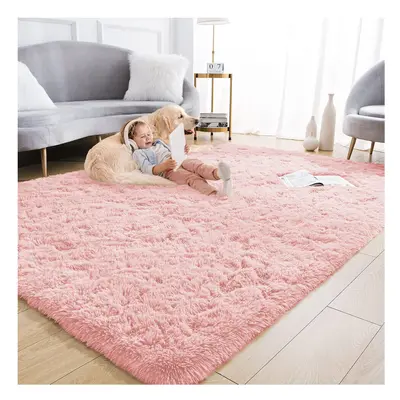 (160cm x 230cm (5ft 4" x 7ft 8")., Pink) Non Slip Rug Area Rug Living Room Bed Room