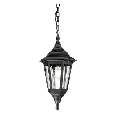 Outdoor IP44 Bulb Chain Lantern Black LED E27 100W Light Fitting