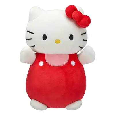 Squishmallows Original Sanrio 10-Inch Hello Kitty in Red and Pink Overalls HugMees - Medium-Size