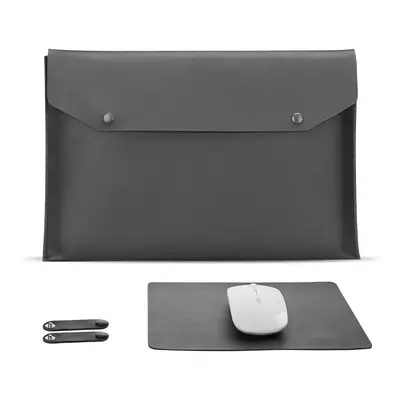 (Black, Inch) 13/14/15 inch Laptop Breifcase Leather Waterproof Tablet Case Laptop Bag Notebook 