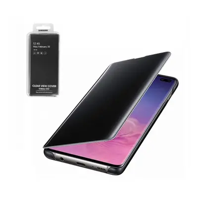 Official Genuine Samsung Galaxy S10+ Plus Clear View Case Flip Cover - Black