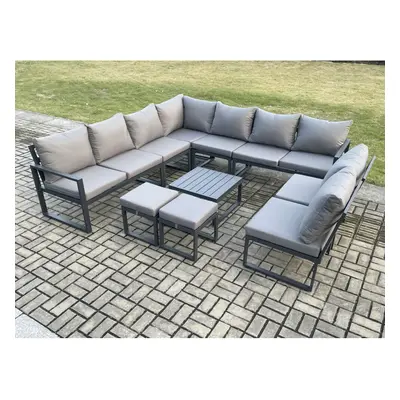 Fimous Seater Patio Outdoor Garden Furniture Aluminium Lounge Corner Sofa Set with Square Coffee