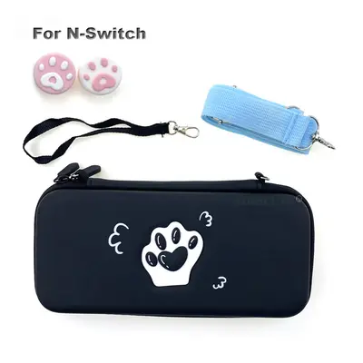 (Black for Switch) Cat Paw Bag for Nintendos NS Lite Console Joycons Protect Game Bag For NS Swi