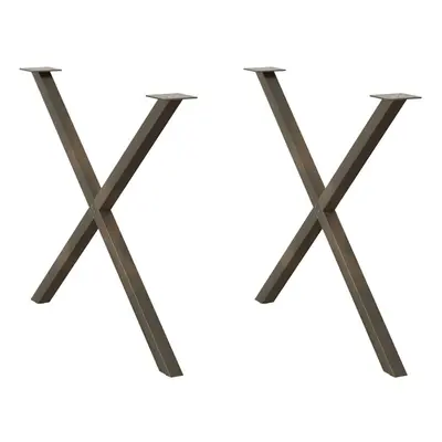 (natural, x (72-73) cm (40 mm)/ pcs) vidaXL Dining Table Legs X-Shaped Desk Legs Kitchen Metal F