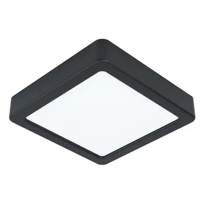 Wall / Ceiling Light Black 160mm Square Surface Mounted 10.5W LED 4000K