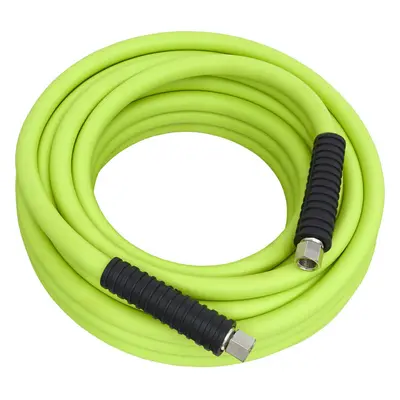 Green High-Vis Hybrid Air Hose with 1/4 Inch BSP Unions - Metres - 8mm Bore