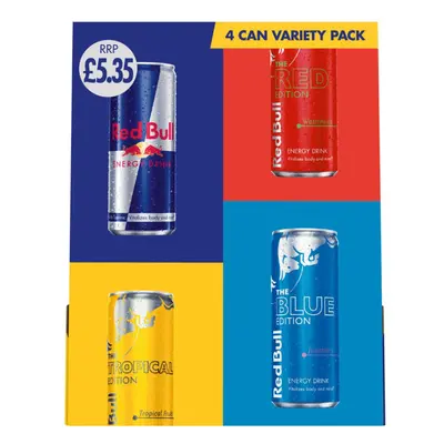 Red Bull Energy Drink Editions Variety Pack 250ml (Pack of 6)